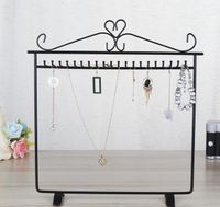 New Fashion Wrought Iron Metal Jewelry Display Stand Necklace Storage Rack Hanging Ear Line Shelf Jewelry Display Hanger Wholesale sku image 5