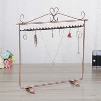 New Fashion Wrought Iron Metal Jewelry Display Stand Necklace Storage Rack Hanging Ear Line Shelf Jewelry Display Hanger Wholesale sku image 7