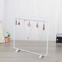 New Fashion Wrought Iron Metal Jewelry Display Stand Necklace Storage Rack Hanging Ear Line Shelf Jewelry Display Hanger Wholesale sku image 6