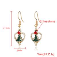 Fashion Christmas Tree Heart Shape Alloy Enamel Inlay Rhinestones Women's Earrings Necklace 1 Piece 1 Pair main image 3