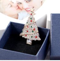 Fashion Christmas Tree Alloy Plating Inlay Rhinestones Women's Brooches main image 5