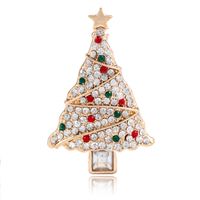 Fashion Christmas Tree Alloy Plating Inlay Rhinestones Women's Brooches sku image 1
