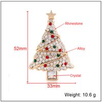 Fashion Christmas Tree Alloy Plating Inlay Rhinestones Women's Brooches main image 2