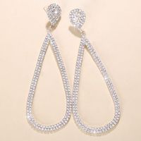 Fashion Water Droplets Rhinestone Drop Earrings Patchwork Crystal Earrings 1 Pair sku image 1