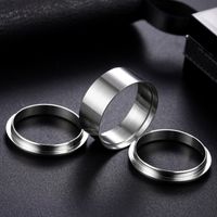 Fashion Geometric Titanium Steel Rings Polishing Stainless Steel Rings main image 2