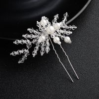 Neue Europäische Und Amerikanische Braut Kopfschmuck Haarschmuck Exquisite Kristall Perle Hand Gefertigte Haarnadel Kopfschmuck Accessoires Grenz Überschreitende Versorgung sku image 2