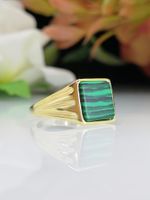 Retro Waves Copper Natural Stone Rings 1 Piece main image 5
