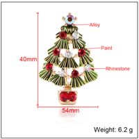 Fashion Christmas Tree Alloy Plating Hollow Out Inlay Rhinestones Women's Brooches main image 2