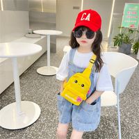 Kid's Small Canvas Cartoon Cute Square Zipper Crossbody Bag main image 5