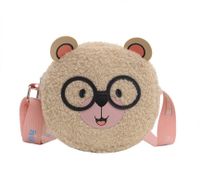 Filles Petit Peluche Dessin Animé Mignon Fermeture Éclair Sac Bandoulière main image 5