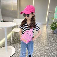 Kid's Small Canvas Cartoon Cute Square Zipper Crossbody Bag main image 6