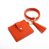 Fashion Solid Color Pu Leather Women's Bag Pendant Keychain 1 Piece sku image 10