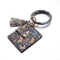 Fashion Solid Color Pu Leather Women's Bag Pendant Keychain 1 Piece sku image 5