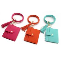 Fashion Solid Color Pu Leather Women's Bag Pendant Keychain 1 Piece main image 2
