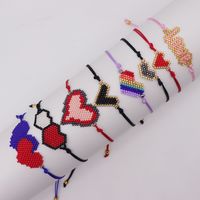 Fashion Heart Shape Glass Beaded Women's Bracelets main image 2
