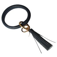 1 Piece Simple Style Zebra Leopard Pu Leather Tassel Bag Pendant Keychain sku image 13