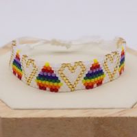 Ethnic Style Heart Shape Glass Beaded Women's Bracelets sku image 1