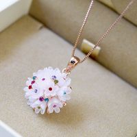 Color Flower Crystal Necklace Hot Wholesale sku image 2