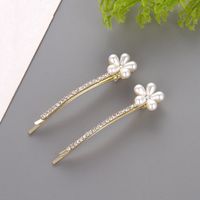 Fashion Bow Knot Alloy Artificial Rhinestones Artificial Pearls Hair Clip 1 Piece main image 5