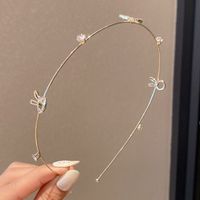 Women's Luxurious Simple Style Star Alloy Plating Inlay Artificial Rhinestones Hair Band main image 4
