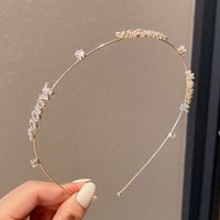 Women's Luxurious Simple Style Star Alloy Plating Inlay Artificial Rhinestones Hair Band main image 3
