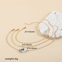 Vacation Flower Alloy Resin Hollow Out Women's Anklet 3 Pieces main image 3