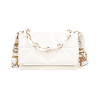 Women's Small Pu Leather Solid Color Fashion Chain Square Flip Cover Square Bag sku image 1