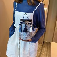 Women's Small Pu Leather Geometric Fashion Cylindrical Zipper Bucket Bag main image 2
