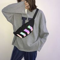 Women's Fashion Color Block Canvas Waist Bags main image 4