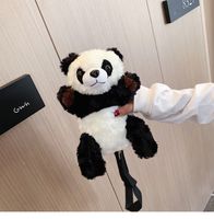 Frau Mittel Baumwolle Panda Süß Alien Reißverschluss Umhängetasche main image 4
