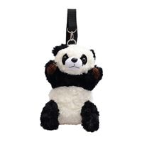 Frau Mittel Baumwolle Panda Süß Alien Reißverschluss Umhängetasche main image 3