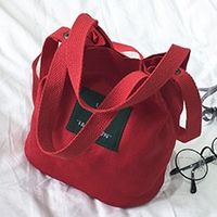 Women's Large Canvas Letter Fashion Oval Open Crossbody Bag sku image 3