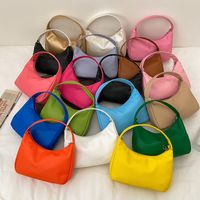 Women's Small Pu Leather Solid Color Vintage Style Square Zipper Square Bag sku image 1