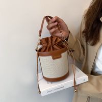 Women's Small Pu Leather Business Bucket Bag main image 5