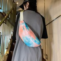 Women's Fashion Tie Dye Canvas Waist Bags sku image 3