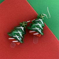 Süß Weihnachtsbaum Weihnachtsmann Schneeflocke Kunststoff Frau Tropfenohrringe 1 Paar sku image 2