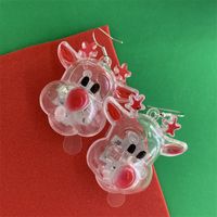 Mignon Sapin De Noël Père Noël Flocon De Neige Plastique Femmes Boucles D'oreilles 1 Paire sku image 4