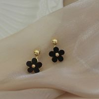 Simple Style Flower Alloy Plating Women's Ear Studs 1 Pair main image 1