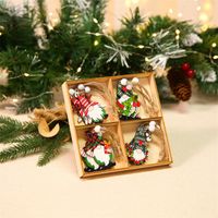 Christmas Cute Santa Claus Wood Party Hanging Ornaments 12 Pieces main image 4