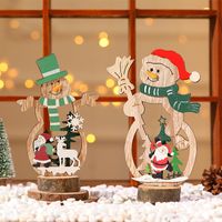 Christmas Cute Snowman Wood Party Ornaments 1 Piece main image 4