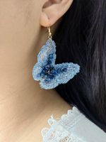 Sweet Butterfly Copper Drop Earrings 1 Pair main image 2