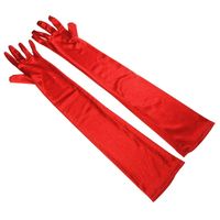 Women's Simple Style Solid Color Satin Gloves 1 Pair sku image 1