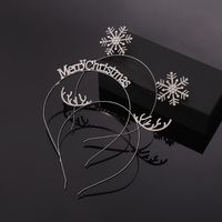 Fashion Letter Snowflake Alloy Inlay Rhinestones Hair Band 1 Piece main image 1