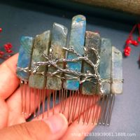 Retro Branches Natural Crystal Handmade Hair Combs sku image 7