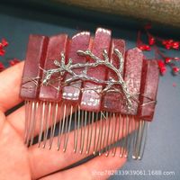 Retro Zweige Natürliche Kristalle Handgemacht Haarkämme sku image 11