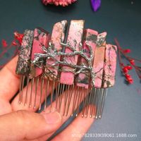 Retro Branches Natural Crystal Handmade Hair Combs sku image 19