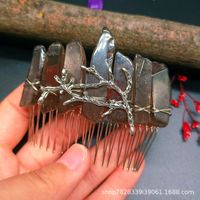 Retro Branches Natural Crystal Handmade Hair Combs sku image 14
