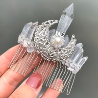 Glam Crown Crystal Handmade Inlay Rhinestones Insert Comb sku image 8