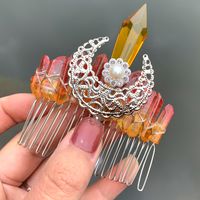 Glam Crown Crystal Handmade Inlay Rhinestones Insert Comb sku image 10