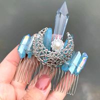 Glam Crown Crystal Handmade Inlay Rhinestones Insert Comb sku image 16